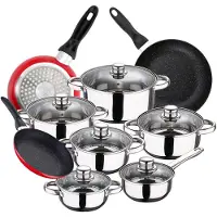 San Ignacio Cassel 16/20/24 Cm Pk3841 Kastrullset Med Stekpannor 12 Bitar