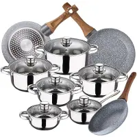 San Ignacio Cassel 22/26/28 Cm Pk3844 Kastrullset Med Stekpannor 12 Bitar