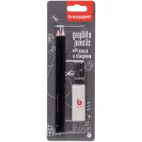 Bruynzeel SAKURA grafitpennset | 2 HB grafitpennor + vässare & sudd