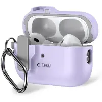 Tech-Protect Slim Hook Case med karbinhake för Apple AirPods Pro 1 / 2 - Lila