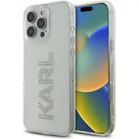Karl Lagerfeld KLHCP16XHKLSTDCT iPhone 16 Pro Max 6,9" Clear Hard Case IML Strassstenar Logo