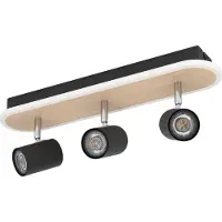 Eglo RIMBOCCHI SPOTLIGHT L460 20W 2500LM TRÄ/SVART
