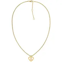 Tommy Hilfiger Gold Plated TH Monogram Heart Necklace