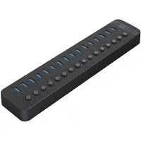 ORICO CT2U3-16AB 16x USB-A 3.0-hubb med switchar - svart