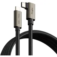 Ringke USB 3.2 2x2 Typ-C-kabel PD240W - 90 grader, 2m, 20Gbps - Svart