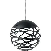 Lodes Taklampa , dimbara, Svart, Matsal, Metall