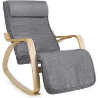 Songmics Grå Gungstol för Vardagsrum - Modern Design