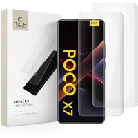 Spigen härdat glas SZKLO TECH-PROTECT GLASS UV+ 2-pack till Xiaomi Redmi Note 14 Pro 4G / 5G / 14 Pro+ Plus 5G / POCO X7 5G CLEAR