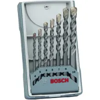 Bosch Borrsats för betong Silver Percussion; 4-10 mm; 7 st.