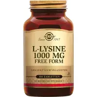 Solgar , L-Lysin, Fritt form, 1 000 mg, 100 Tabletter