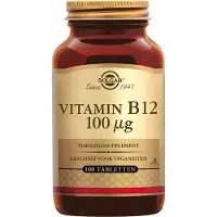 Solgar , Vitamin B12, 100 mcg, 100 Tabletter