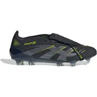 Adidas Predator Elite Fold-over Tongue FG Electric Stealth - Svart/Grå/Lucid Lemon - Gräs (FG), storlek 36