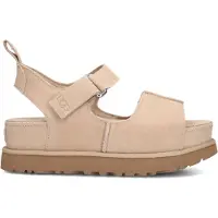 Ugg för kvinnor. 1167356 Goldenstar Hi sandaler i beige läder (37), Hud, 3 till 5 cm, Kardborreband, Casual