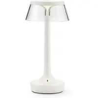 Flos Design bordslampa Bon jour unplugged, dimbar, Vitt / opal, Hall, Syntetmaterial, Design, Bordslampa