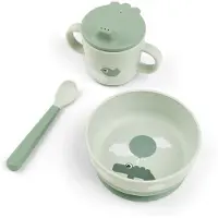 Done by Deer Middagsset - Foodie - 3 Delar - Happy Clouds Green - - One Size - Middagsset