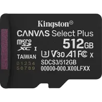 Kingston 512GB microSDXC Canvas Sel+ G3 150R A1 No Adapter