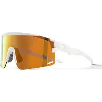 RockBros cykelglasögon polariserade med UV-skydd + korrigeringsinsats, vita