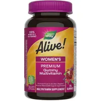 Nature'S Way , Alive! Kvinnors Premium Gummivitamin, Grape, Cherry & Blueberry Acai, 75 Gummies