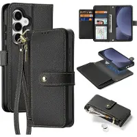 DUX Samsung Galaxy S25 Lawa plånboksfodral i läder med magnetiskt skydd - Svart