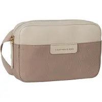 Kapten & Son Axelremsväska 'Bergen Crossbody' gyttjefärgad / ljusgrå