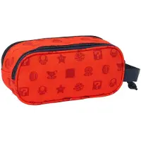 Super Mario Trousse double 3D - - SUPER MARIO 3D - Confortable - Polyvalente - Enfants scolaires