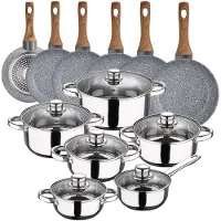 San Ignacio Cassel 18/20/22/24/26/28 Cm Pk3845 Kastrullset Med Stekpannor 12 Bitar