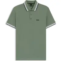 BOSS för män. 50469055 Grön Paddy-pikétröja (L), Casual, Bomull, Kort ärm