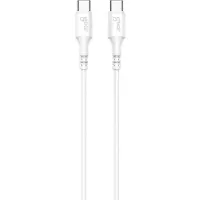 Gear Laddkabel USB-C till USB-C 2.0 3m Vit Rund Kabel