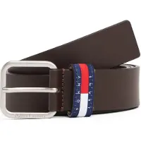 Tommy Hilfiger Tommy Jeans Ryan Logo Keeper Leather Belt