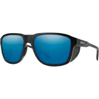Smith - Solglasögon - Embark Matte Black ChromaPop Glass Polarized Blue Mirror för Unisex - Svart