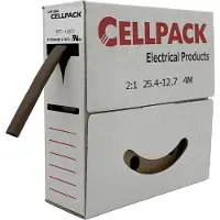 Cellpack 144461 Krympslang utan lim Brun 25.40 mm 12.70 mm Krympförhållande:2:1 4 m