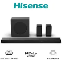 Hisense Ljudbar - - AX5140Q - 5.1.4 Kanaler - Dolby Atmos & DTS:X - 520W - Trådlös subwoofer och bakhögtalare - HDMI eARC