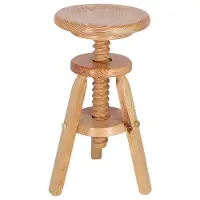 Wellhome Roterande Träpall Med Lackfinish 29x29x64 Cm