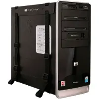 Techly ICA-CS 60, Bordsmonterad CPU-hållare, Skrivbord, 20 kg, Svart, Vågrät, 8 cm