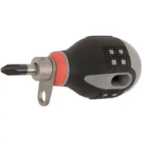 Bahco Stubby Ergo Skruvmejsel För Phillips-skruvar Med Säkerhetshals Ph2x25 Mm