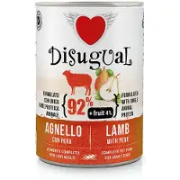 Disugual Blöt Hundmat Med Lamm Och Päron 6x400g