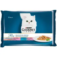 Purina Gourmet Perle Delikatesser Fisk Havsask 4x85g Kattsnacks 12 Enheter