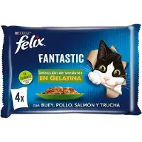Purina Felix Fantastic Vegetable Selection 4x85g Kattsnack 12 Enheter