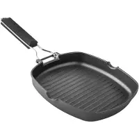Supreme Grill I Gjuten Aluminium Med Fällbart Xylanräfflat Handtag 28 Cm
