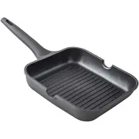 Supreme Grill I Gjuten Aluminium Med Fast Handtag I Randig Xylan 24 Cm