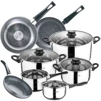 San Ignacio Kökssats Plus Set Med 3 Stekpannor 16/20/24 Cm 8 Bitar
