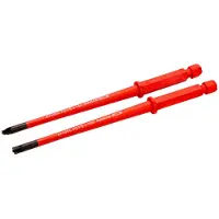 Bahco Elektriskt Isolerad Utbytbar Stång Med Spårad Kombispets Och Pozidriv Med Minskad Diameter Ph1 5 Mm