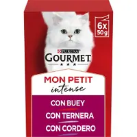 Purina Gourmet Mon Petit Intense Kött Våtfoder För Katter 8x6x50g
