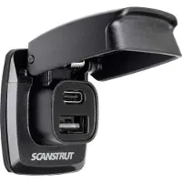 Scanstrut 1xusb-a Och 1xusb-c 12/flip Pro Snabb Laddning Dubbel Usb-kontakt 24v
