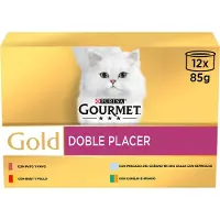 Purina Guld Gourmetkatt Dubbla Delikatesser Sortiment Mat 12x85g 8 Enheter