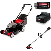 Oregon Lm400 St250 Gräsklippare Och Grästrimmerset Med Batteri Och Laddare