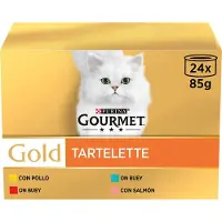 Purina Guld Gourmet Tartalette Blötmat För Katt 24x85g 4 Enheter