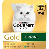 Purina Guld Gourmet Terrine Blötmat För Katter 8x85g 12 Enheter