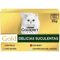 Purina Guld Gourmet Katt Saftiga Delikatesser Sortiment Mat 12x85g 8 Enheter