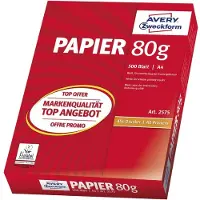 Avery-Zweckform PAPER Inkjet + Laser + Copier 2575 Skrivarpapper universal DIN A4 80 G/m² 500 ark Vit